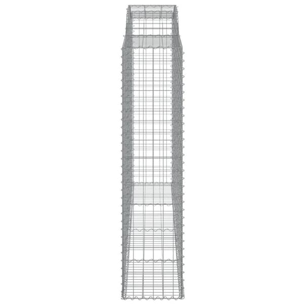 vidaXL buede gabionkurve 7 stk. 300x50x200/220 cm galvaniseret jern
