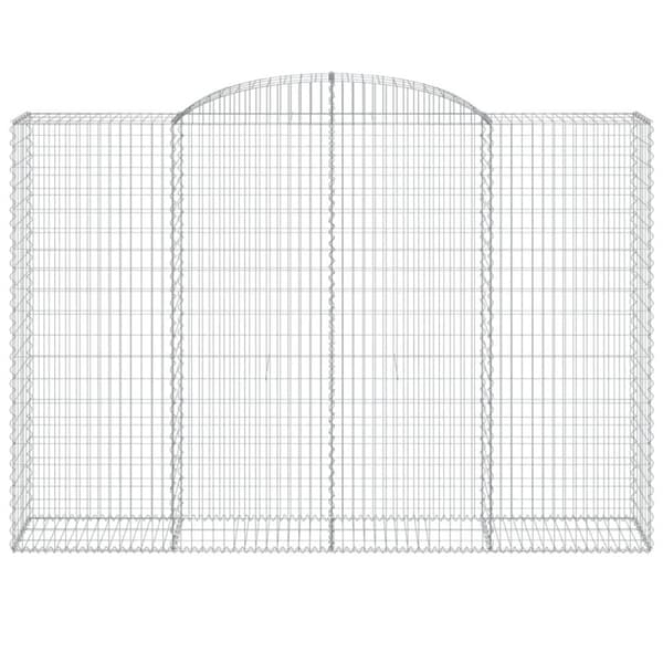 vidaXL buede gabionkurve 4 stk. 300x50x200/220 cm galvaniseret jern