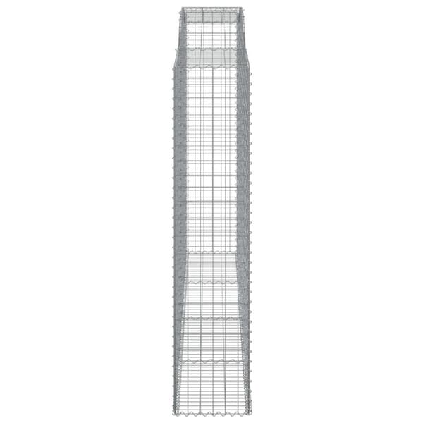 vidaXL Kaarevat kivikorit 4 kpl 300x50x220/240 cm galvanoitu rauta