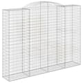 Miniatyrbillede 3 af 6: vidaXL buede gabionkurve 5 stk. 300x50x220/240 cm galvaniseret jern