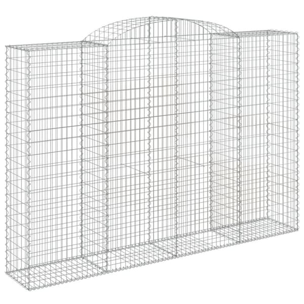 vidaXL buede gabionkurve 3 stk. 300x50x200/220 cm galvaniseret jern
