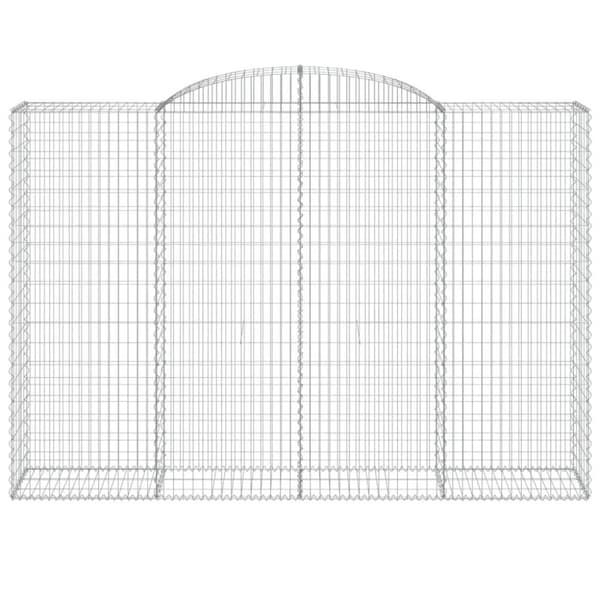 vidaXL buede gabionkurve 3 stk. 300x50x200/220 cm galvaniseret jern