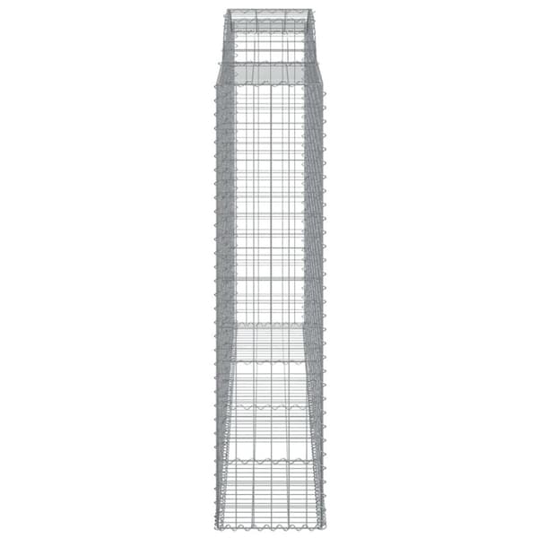 vidaXL buede gabionkurve 3 stk. 300x50x200/220 cm galvaniseret jern