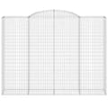 Miniatyrbillede 4 af 6: vidaXL buede gabionkurve 6 stk. 300x50x220/240 cm galvaniseret jern