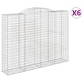Miniatyrbillede 1 af 6: vidaXL buede gabionkurve 6 stk. 300x50x220/240 cm galvaniseret jern