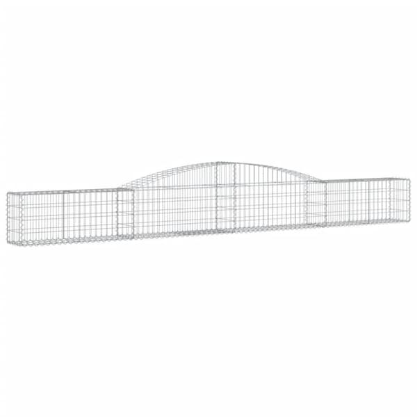 vidaXL Kaarevat kivikorit 2 kpl 400x30x40/60 cm galvanoitu rauta
