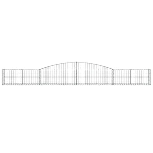 vidaXL Kaarevat kivikorit 2 kpl 400x30x40/60 cm galvanoitu rauta