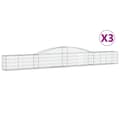Miniatyrbilde 1 av 6: vidaXL Gabionkurver buede 3 stk 400x30x40/60 cm galvanisert jern