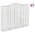 Miniatyrbilde 1 av 6: vidaXL Gabionkurver buede 7 stk 300x50x220/240 cm galvanisert jern