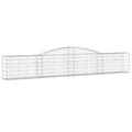 Miniatyrbilde 3 av 6: vidaXL Gabionkurver buede 4 stk 400x30x60/80 cm galvanisert jern