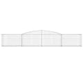 Miniatyrbilde 4 av 6: vidaXL Gabionkurver buede 4 stk 400x30x60/80 cm galvanisert jern