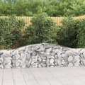 Miniatyrbilde 2 av 6: vidaXL Gabionkurver buede 4 stk 400x30x60/80 cm galvanisert jern