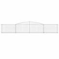 Miniatyrbilde 4 av 6: vidaXL Gabionkurver buede 8 stk 400x30x60/80 cm galvanisert jern