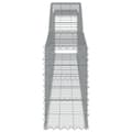 Miniatyrbilde 5 av 6: vidaXL Gabionkurver buede 8 stk 400x30x60/80 cm galvanisert jern