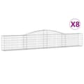 Miniatyrbilde 1 av 6: vidaXL Gabionkurver buede 8 stk 400x30x60/80 cm galvanisert jern