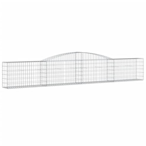 vidaXL Gabionkurver buede 3 stk 400x30x60/80 cm galvanisert jern