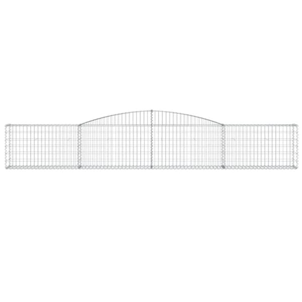 vidaXL Gabionkurver buede 3 stk 400x30x60/80 cm galvanisert jern