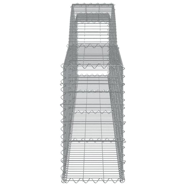 vidaXL Gabionkurver buede 3 stk 400x30x60/80 cm galvanisert jern