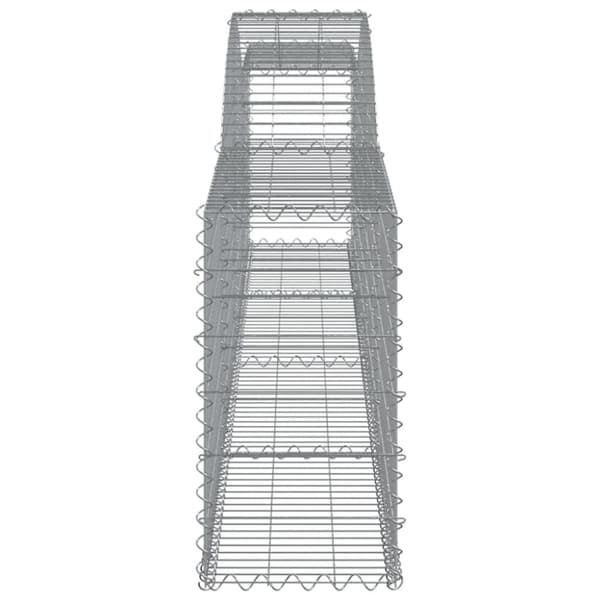 vidaXL Gabionkurver buede 10 stk 400x30x60/80 cm galvanisert jern