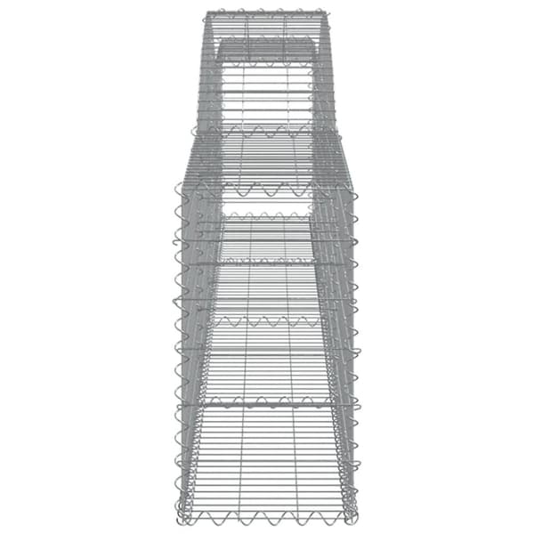 vidaXL buede gabionkurve 2 stk. 400x30x60/80 cm galvaniseret jern