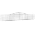 Miniatyrbillede 3 af 6: vidaXL buede gabionkurve 20 stk. 400x30x60/80 cm galvaniseret jern