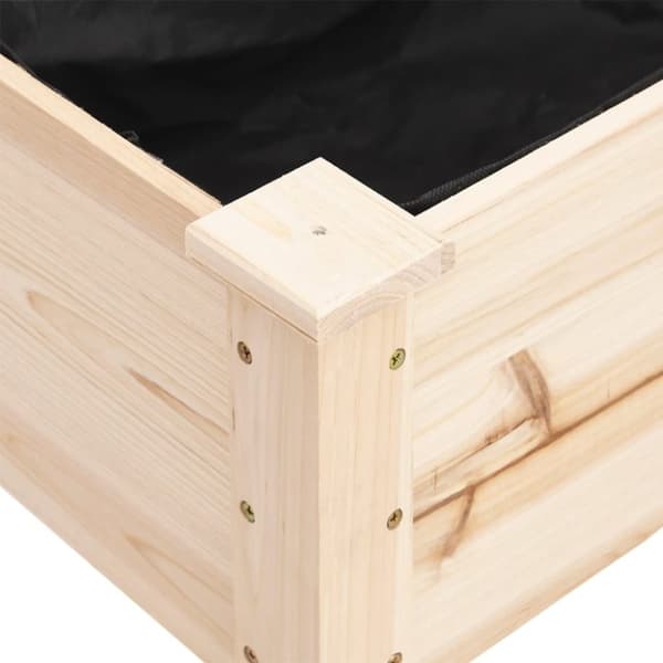 vidaXL Plantekasse med foring 118x59x80 cm heltre gran