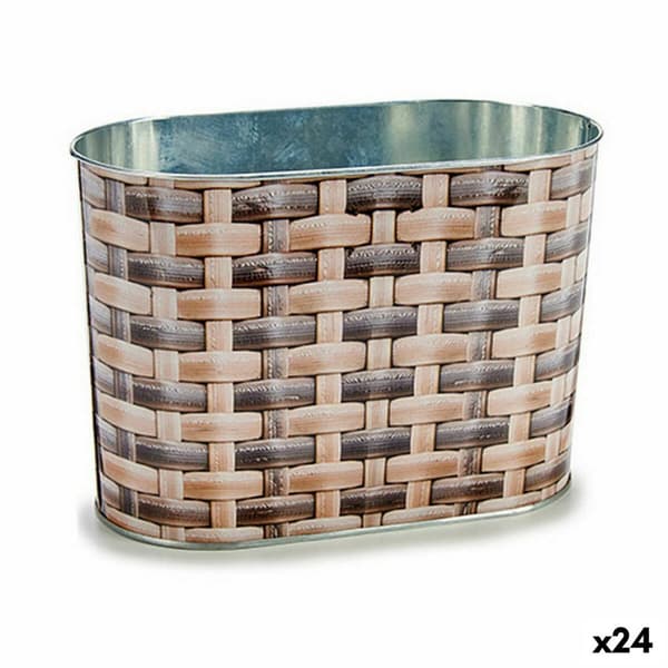 Urtepotte Ibergarden H18A3528D Metal flet Oval 12,7 x 15 x 23,5 cm (24 enheder)