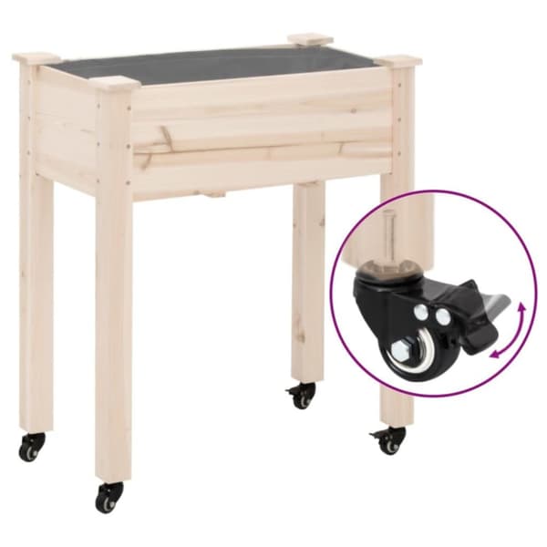vidaXL hjul til plantekasse 4 stk. 8x3,5x8 cm jern sort