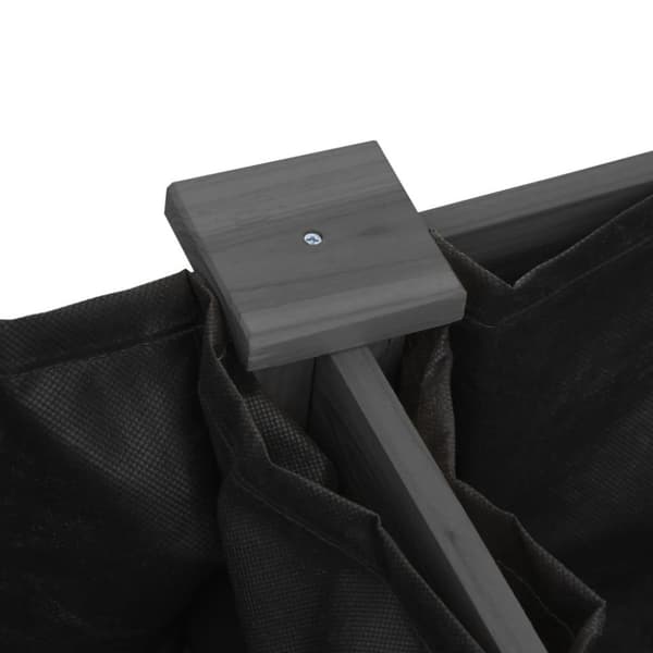 vidaXL plantekasse med foring 161x45x76 cm massivt fyrretræ grå