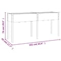 Miniatyrbillede 8 af 8: vidaXL plantekasse med foring 161x45x76 cm massivt fyrretræ grå