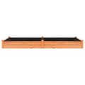 Miniatyrbillede 4 af 8: vidaXL plantekasse med foring 240x120x25 cm massivt fyrretræ brun