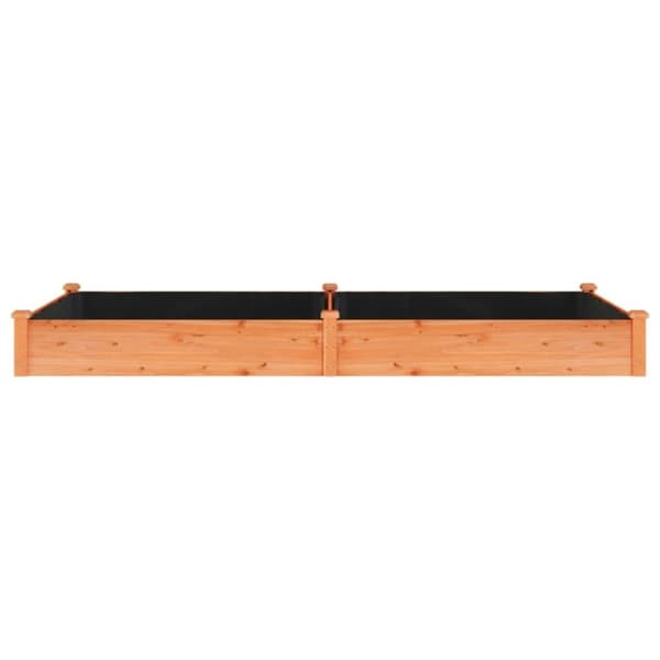 vidaXL plantekasse med foring 240x120x25 cm massivt fyrretræ brun