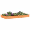 Miniatyrbilde 3 av 8: vidaXL Odlingslåda med foder brun 240x120x25 cm massivt granträ