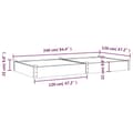 Miniatyrbilde 8 av 8: vidaXL Odlingslåda med foder brun 240x120x25 cm massivt granträ