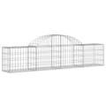 Miniatyrbilde 3 av 6: vidaXL Gabion bågformad 18 st 200x30x40/60 cm galvaniserat järn