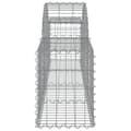 Miniatyrbilde 5 av 6: vidaXL Gabion bågformad 18 st 200x30x40/60 cm galvaniserat järn