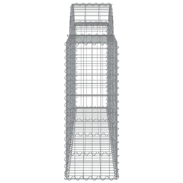 vidaXL Gabioner bågformade 40 st 200x30x80/100 cm galvaniserat järn