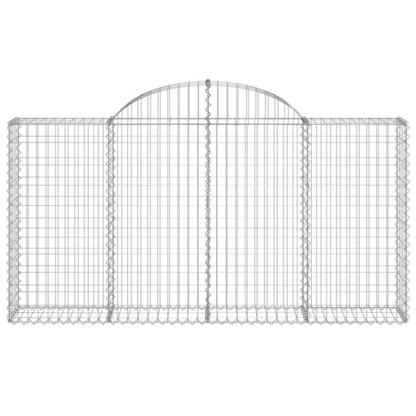 vidaXL Gabioner bågformade 40 st 200x30x100/120 cm galvaniserat järn