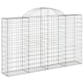Miniatyrbilde 3 av 6: vidaXL Gabioner bågformade 14 st 200x30x120/140 cm galvaniserat järn