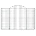 Miniatyrbilde 4 av 6: vidaXL Gabioner bågformade 14 st 200x30x120/140 cm galvaniserat järn
