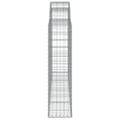 Miniatyrbilde 5 av 6: vidaXL Gabioner bågformade 14 st 200x30x120/140 cm galvaniserat järn