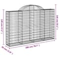 Miniatyrbilde 6 av 6: vidaXL Gabioner bågformade 14 st 200x30x120/140 cm galvaniserat järn
