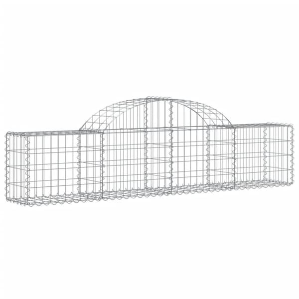 vidaXL buede gabionkurve 13 stk. 200x30x40/60 cm galvaniseret jern