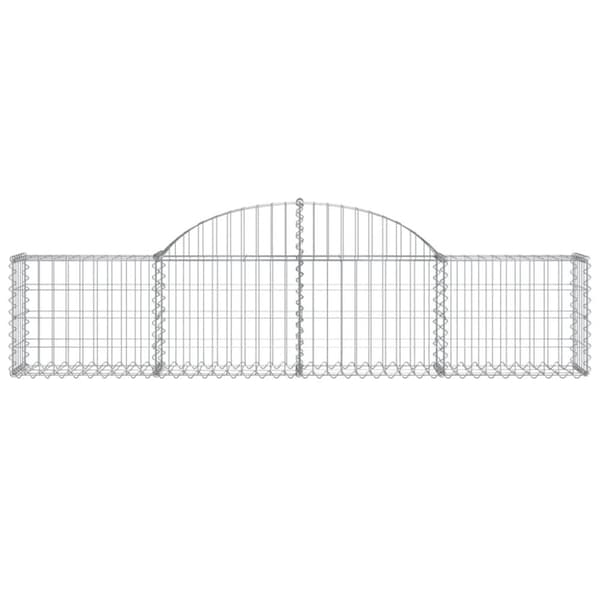 vidaXL buede gabionkurve 13 stk. 200x30x40/60 cm galvaniseret jern