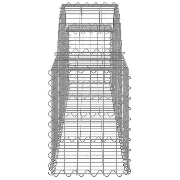 vidaXL buede gabionkurve 13 stk. 200x30x40/60 cm galvaniseret jern