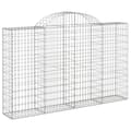 Miniatyrbillede 3 af 6: vidaXL buede gabionkurve 18 stk. 200x30x120/140 cm galvaniseret jern