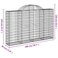 Miniatyrbillede 6 af 6: vidaXL buede gabionkurve 18 stk. 200x30x120/140 cm galvaniseret jern