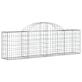 Miniatyrbillede 3 af 6: vidaXL buede gabionkurve 30 stk. 200x30x60/80 cm galvaniseret jern