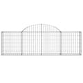 Miniatyrbillede 4 af 6: vidaXL buede gabionkurve 30 stk. 200x30x60/80 cm galvaniseret jern
