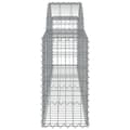 Miniatyrbillede 5 af 6: vidaXL buede gabionkurve 30 stk. 200x30x60/80 cm galvaniseret jern